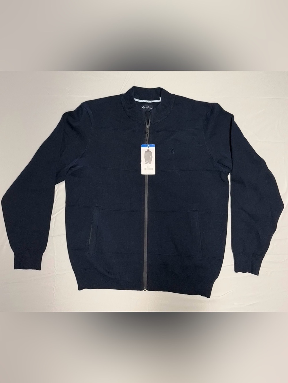 Men's Robert Graham Navy Full-Zip Jacket / Sweater - Size Large